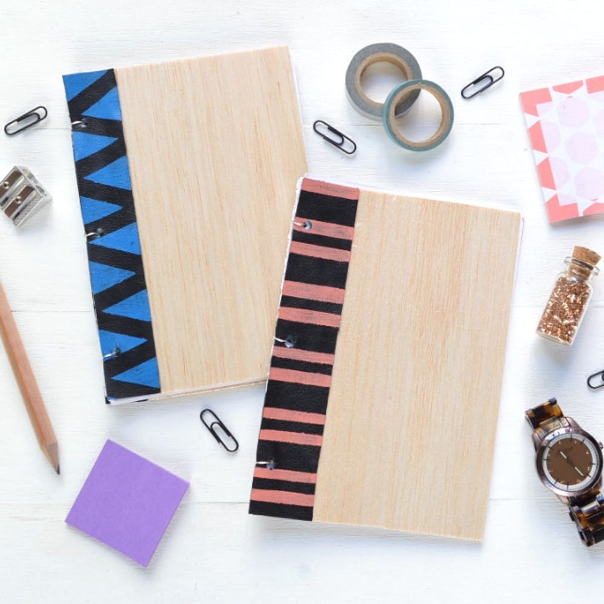 Make an Effortlessly Adorable Notebook With Wood and Leather