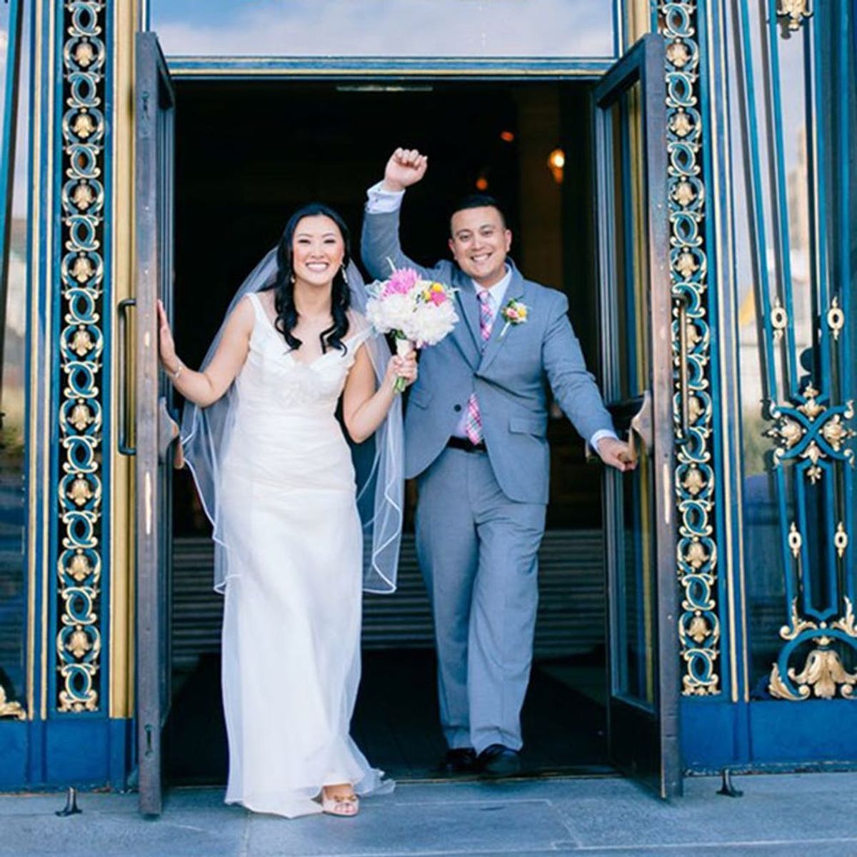 Get the DIY Details of This Multi-Cultural City Hall Wedding