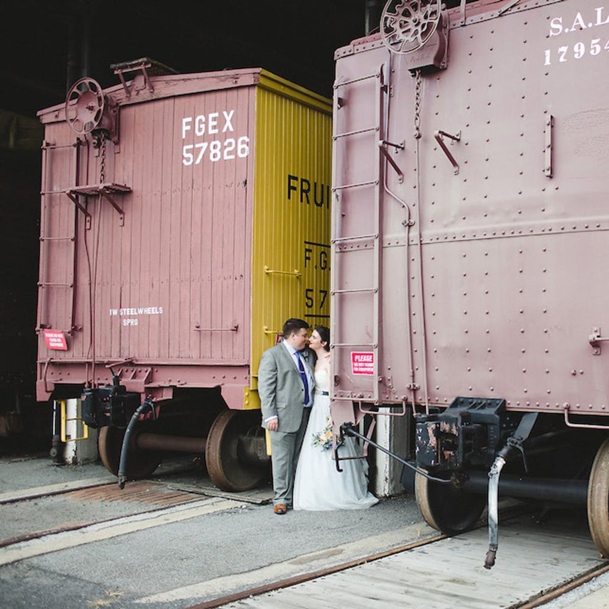All Aboard This Gorgeous Vintage DIY Railroad Wedding