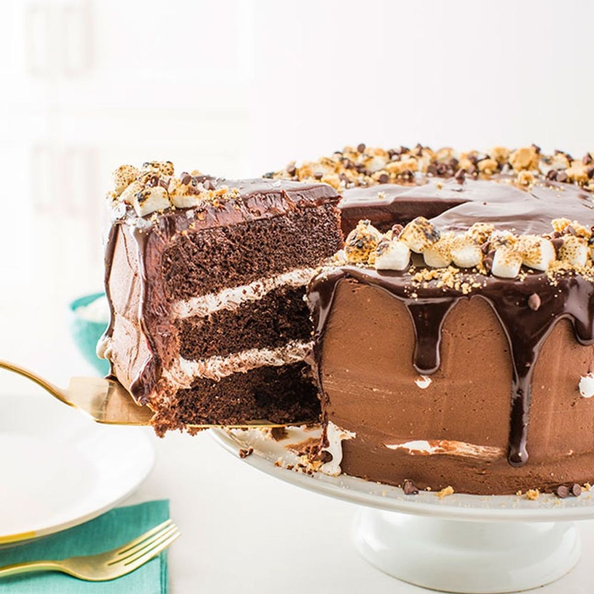 How to Make a Salted Nutella S’mores Cake Guests Will Go Crazy Over