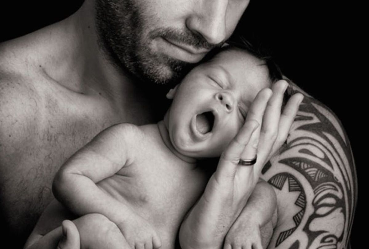 11 Adorable Dad + Baby Photo Shoot Ideas - Brit + Co