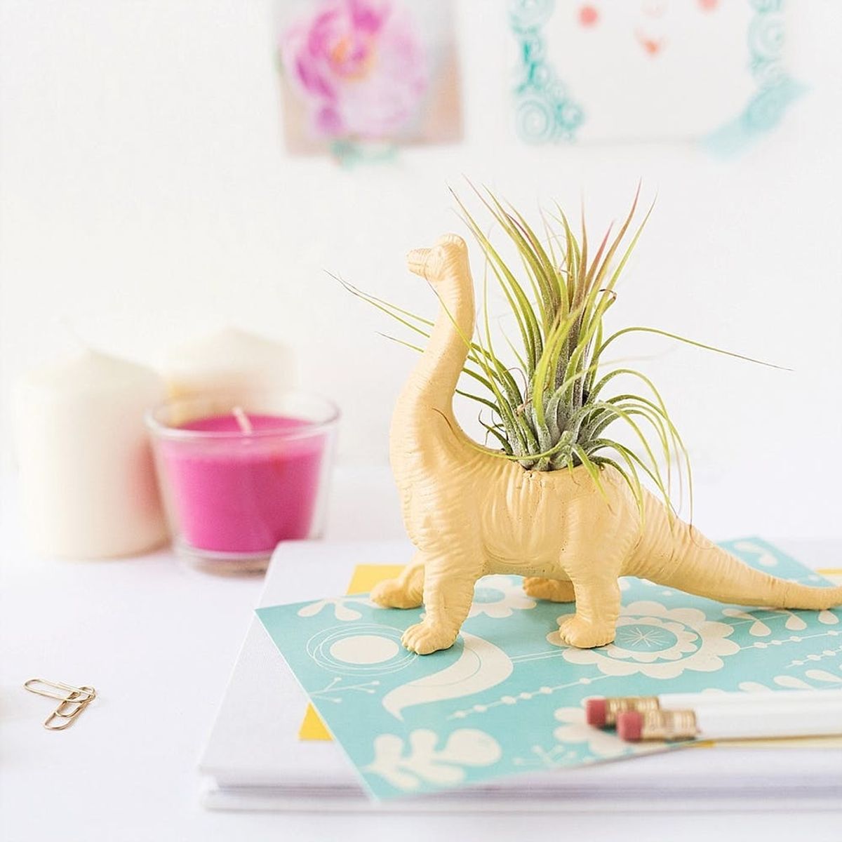 Liven Up Your Workspace With This DIY Dino Planter