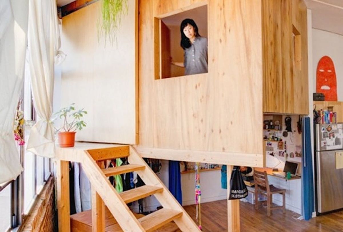 Studio Treehouse You Have to See This Treehouse Built Inside a Studio Apartment! - Brit + Co