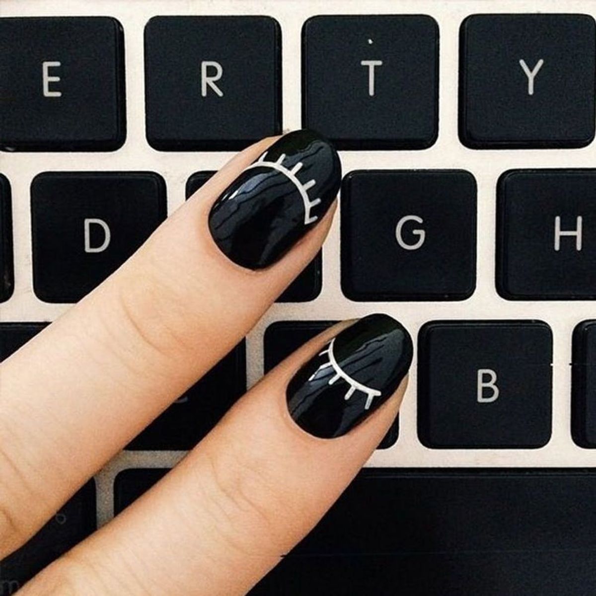Ditch the Pastels and Check Out These 11 Black + White Nail Designs