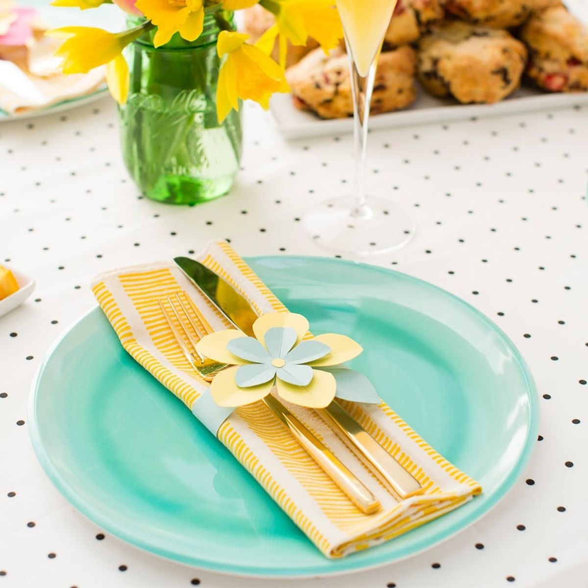 Elevate Your Easter Table With Last Minute Paper Flower Napkin Rings