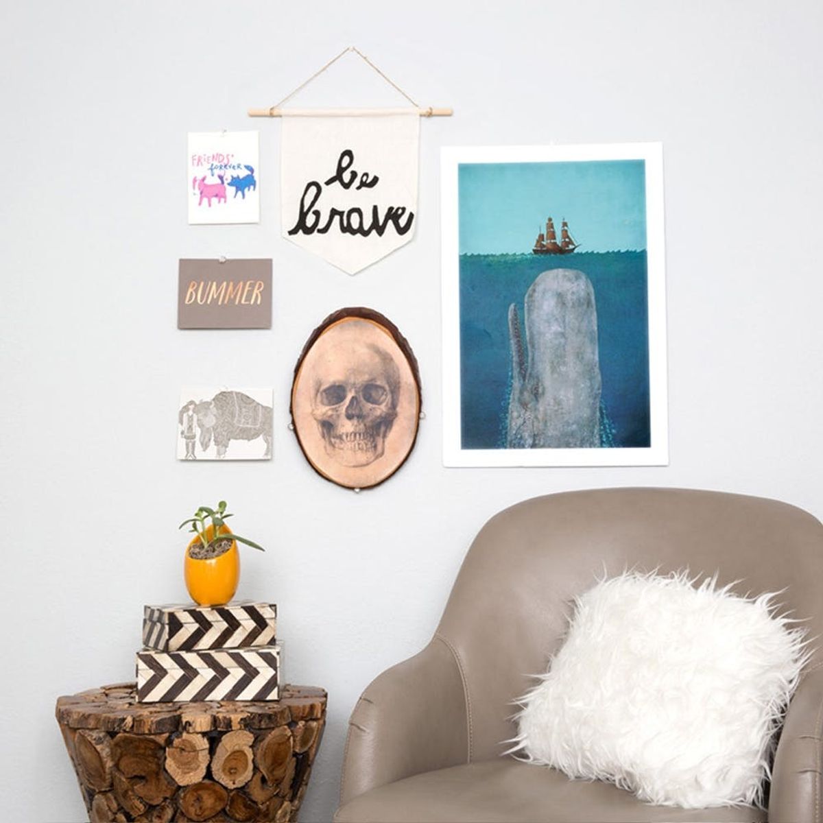 Give Your Gallery Wall a Typographical Upgrade With 10-Minute DIY Wall Art