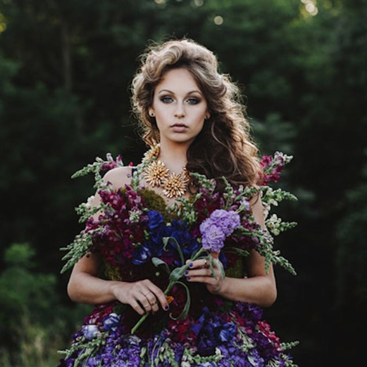 This Fairytale Gown Is Made Completely Out of Flowers