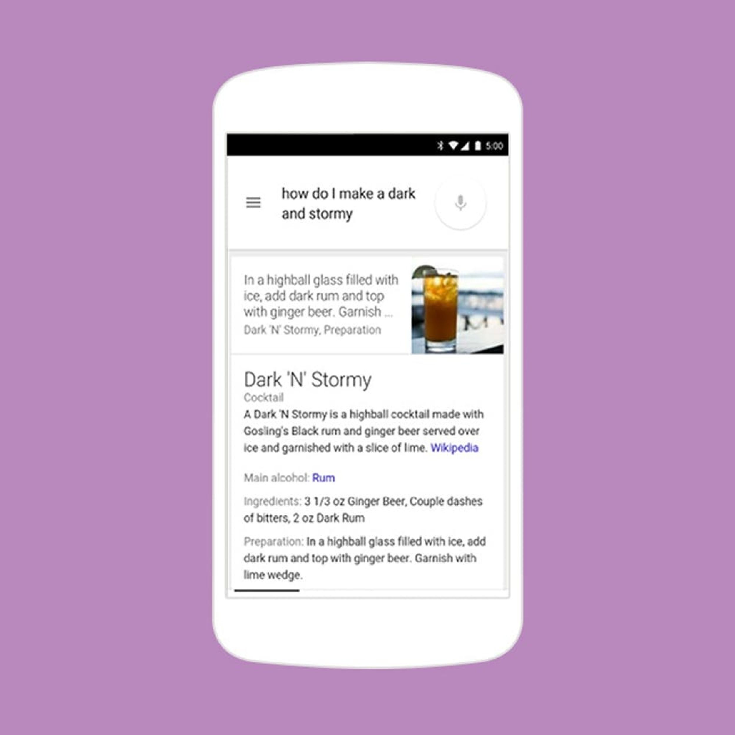 Google’s Newest Search Trick Will Turn You into a Bartender on the Go