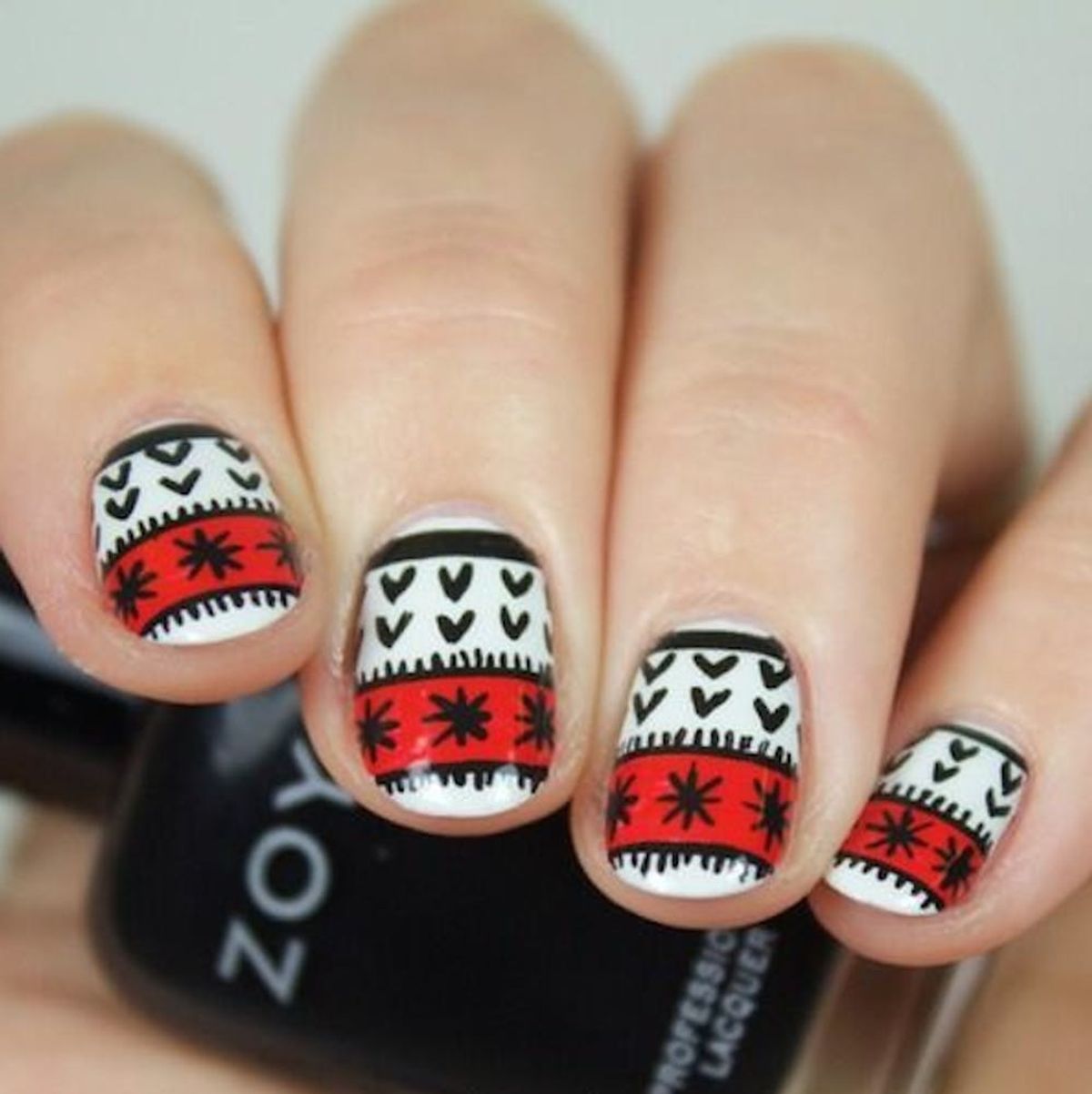 14 Fair Isle Nail Art Designs Just in Time for #SweaterWeather