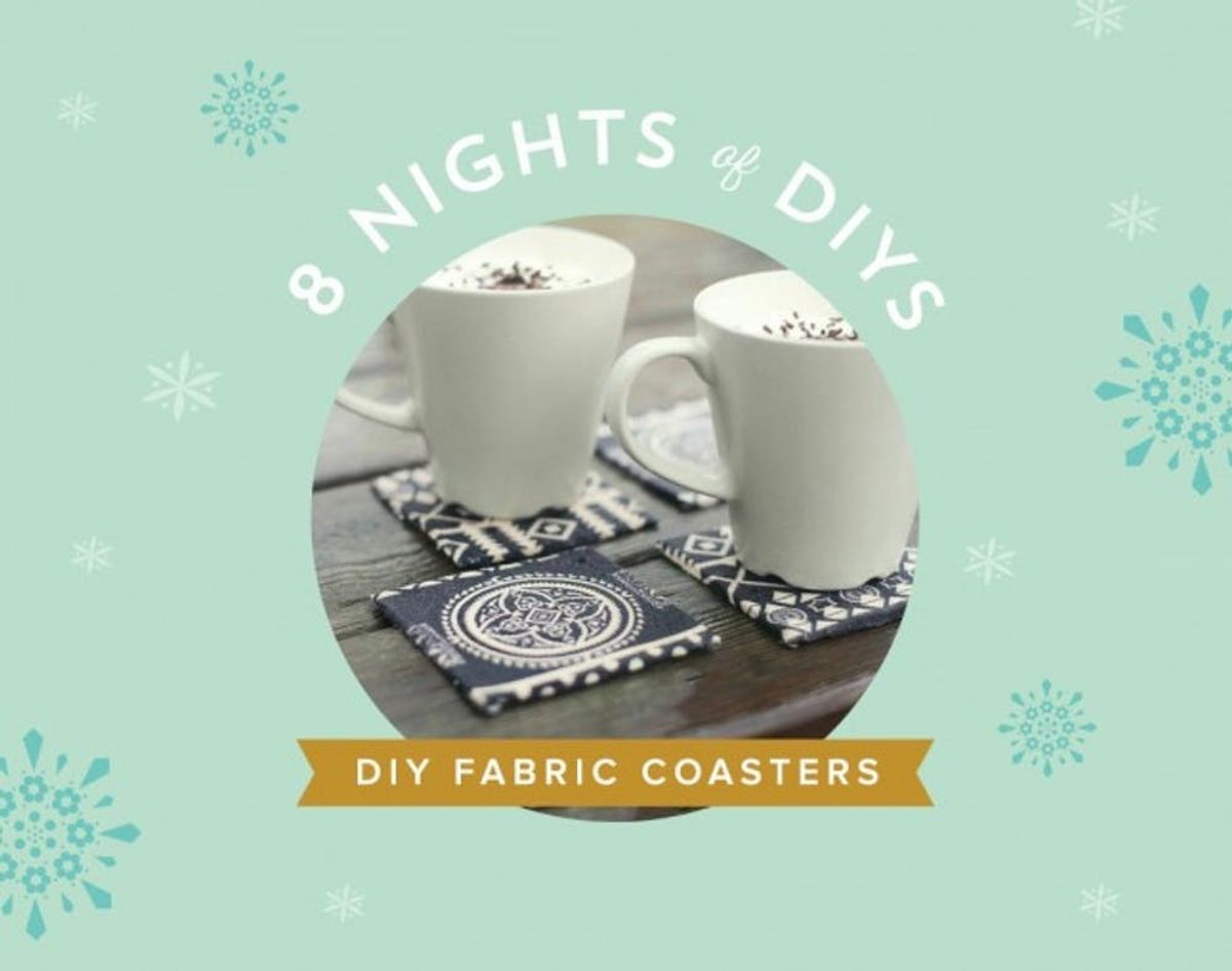 8 Nights of DIYs: Fabric Coasters for Your Holiday Party Hostess