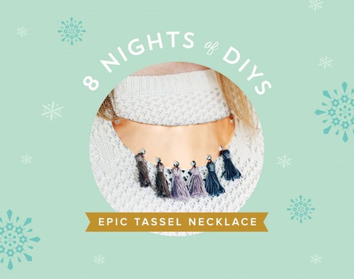 8 Nights of DIYs: Copper Tassel Necklace to Wear on NYE + Beyond