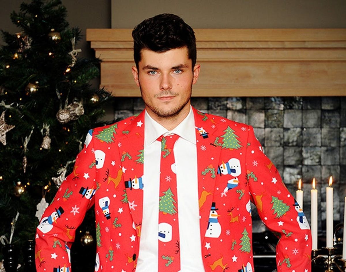 PSA: Ugly Christmas Sweater Suits Are the New Tacky Sweater