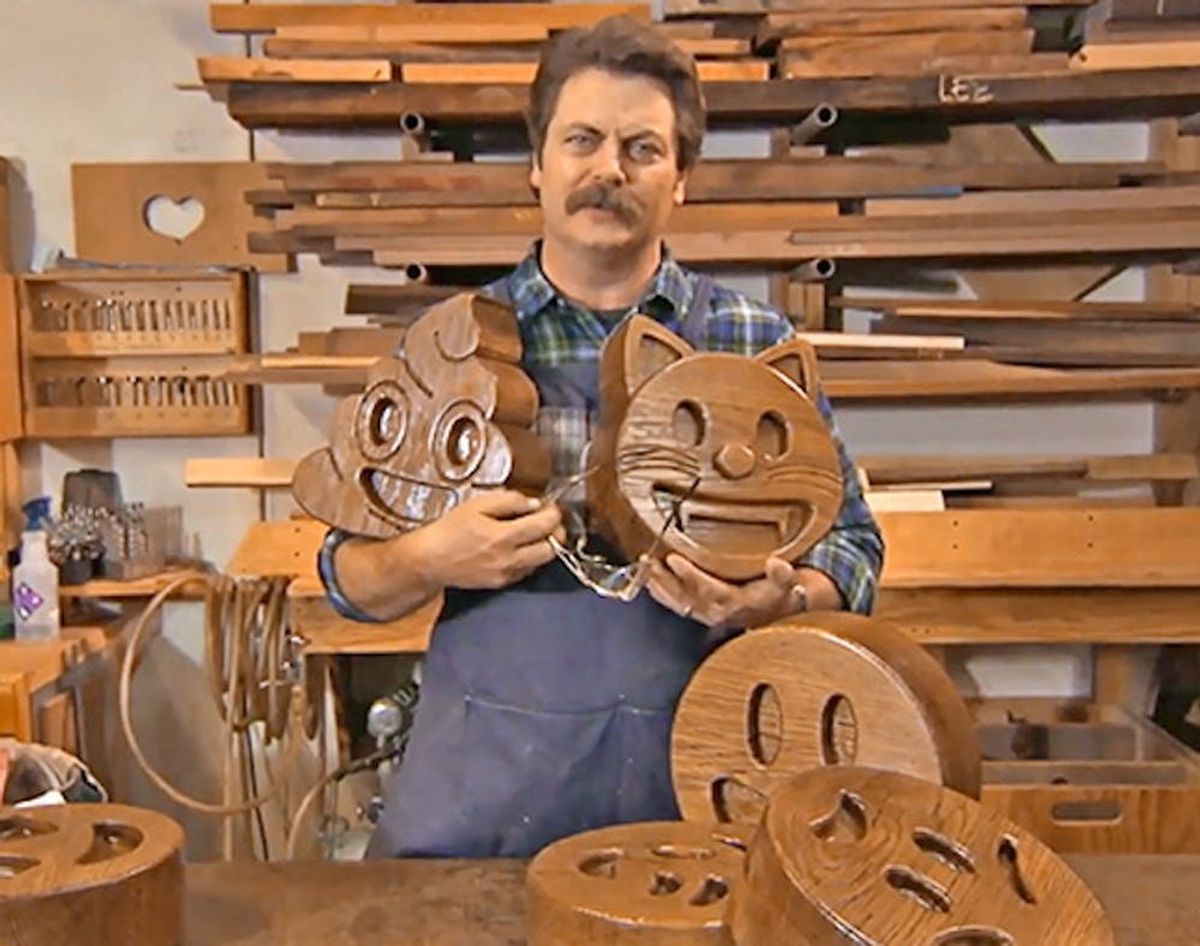 Nick Offerman Made You Some Handcrafted Wood Emoji