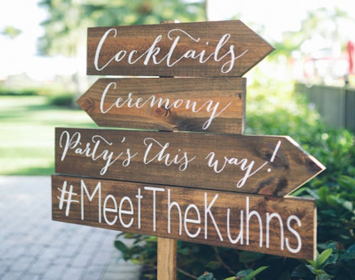 17 Stylish Ways to Share Your Wedding Hashtag