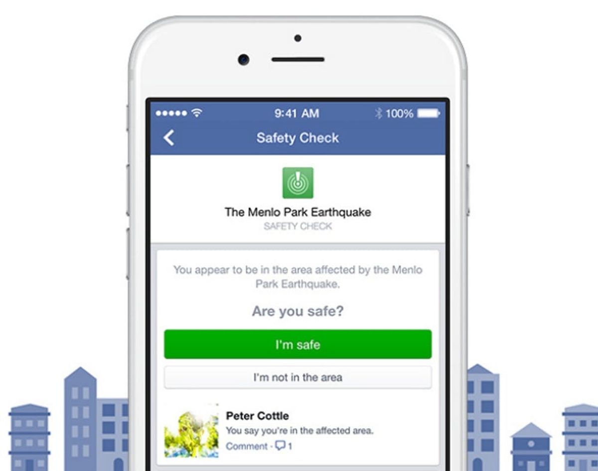 Facebook Can Now Tell Friends + Fam if You’re Okay in a Natural Disaster