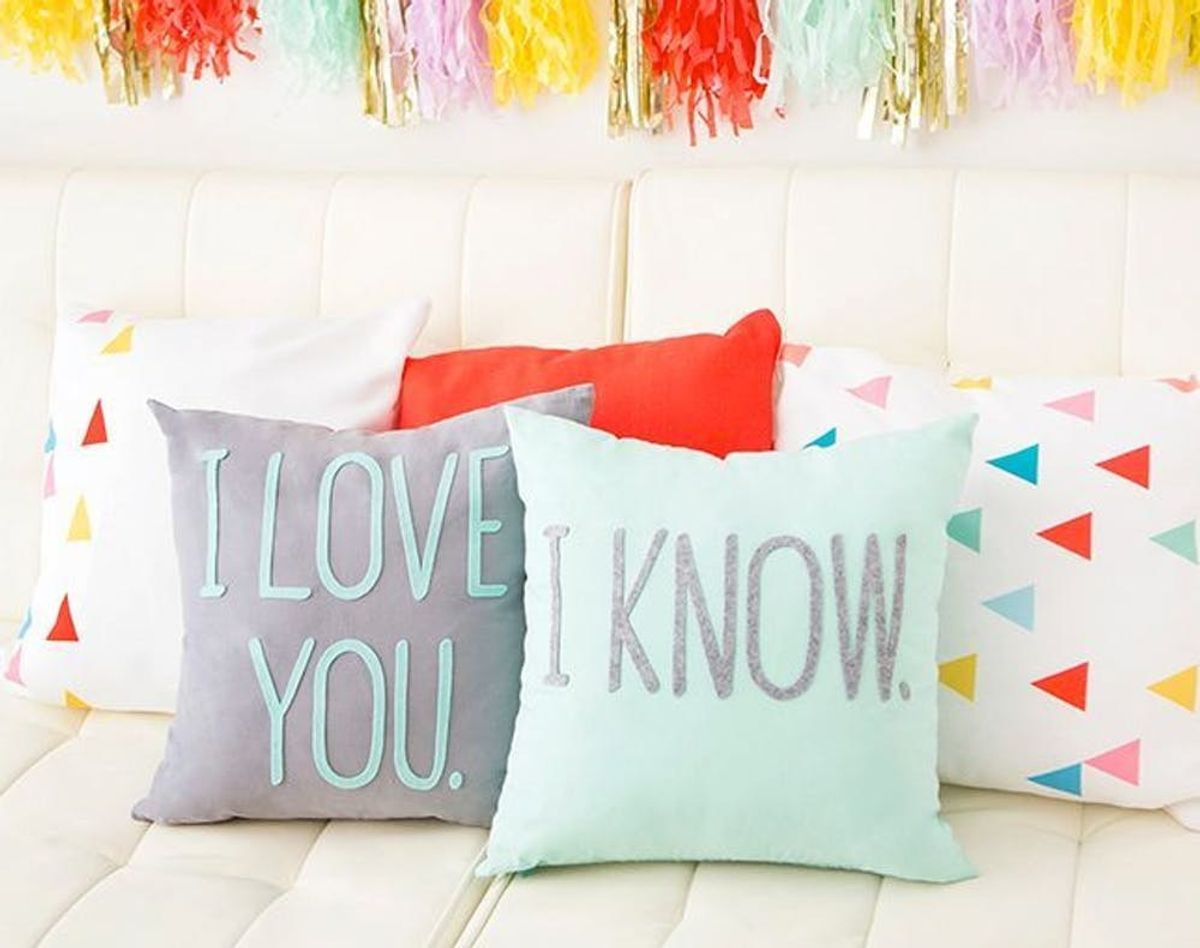 Pillow Talk, Anyone? 6 Typographical Pillows That Say It All
