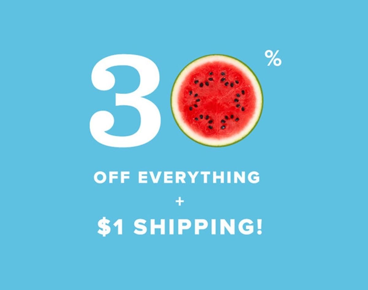 Extra, Extra! $1 Shipping AND 30% Off in the B+C Shop!