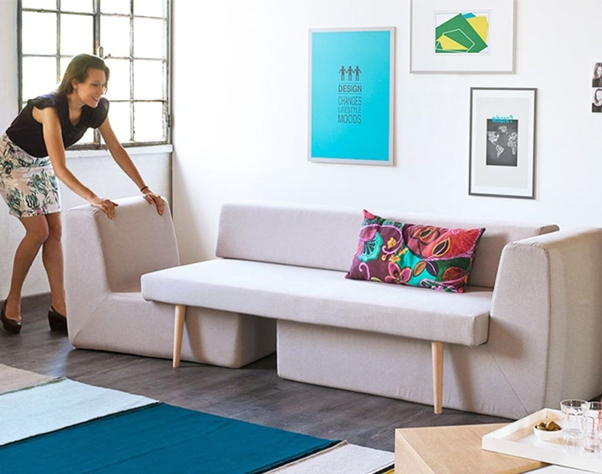 Small Space Hacks: This Modern Sofa Splits Into Three