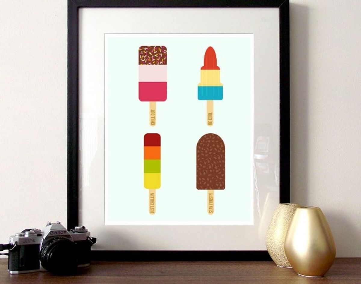 17 Sweet Ice Cream + Popsicle Wall Art Pieces