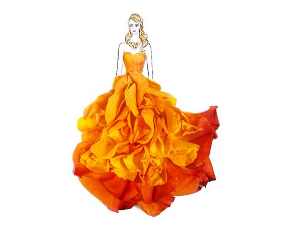 Whoa. These Dresses Are Made Completely of Flowers (+ Veggies!)