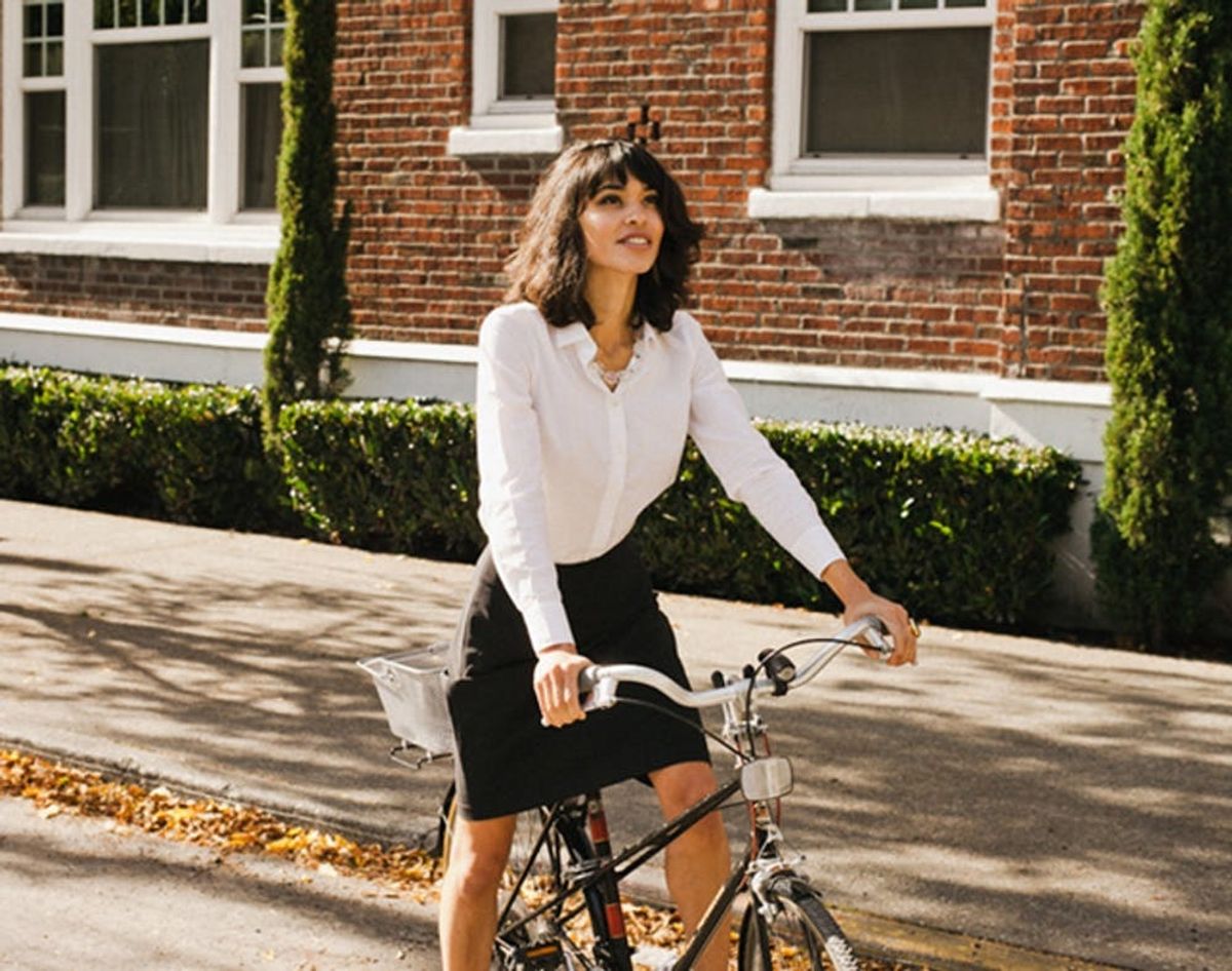 This Genius Hack Solves the (Flashing) Problem of Biking in Skirts