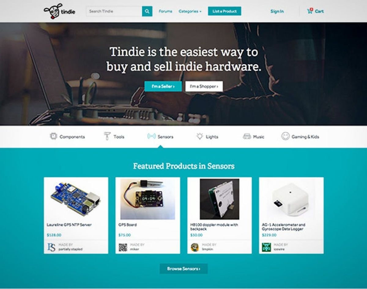 Hack Your Hardware With the Help of New Site, Tindie