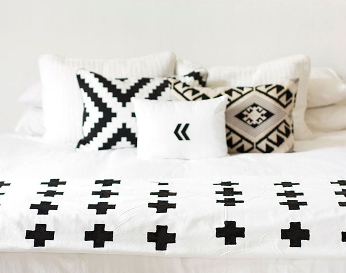 DIY This Chic Plus Sign Throw Blanket for Just $20