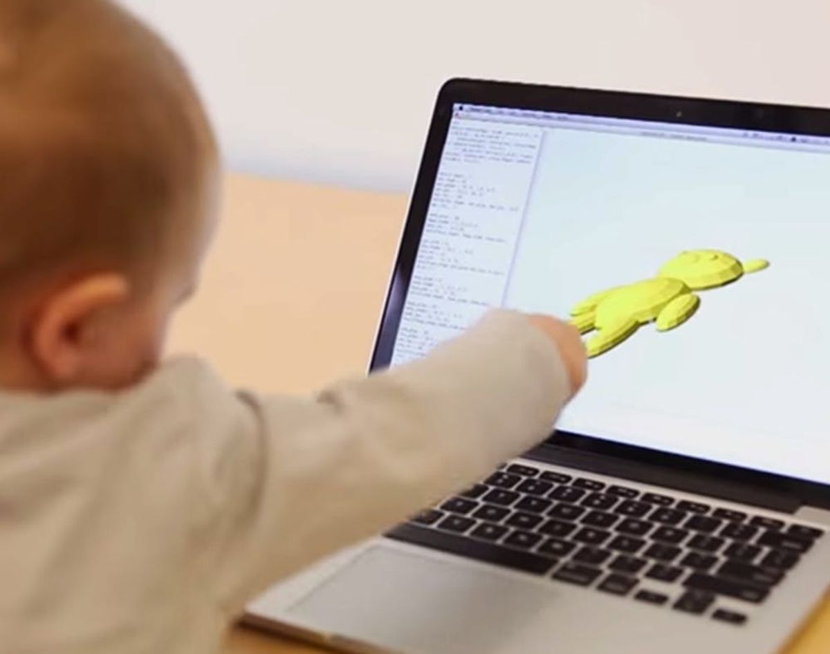 Watch, OMG + Aww Over This Baby Printing Out a 3D Teddy Bear