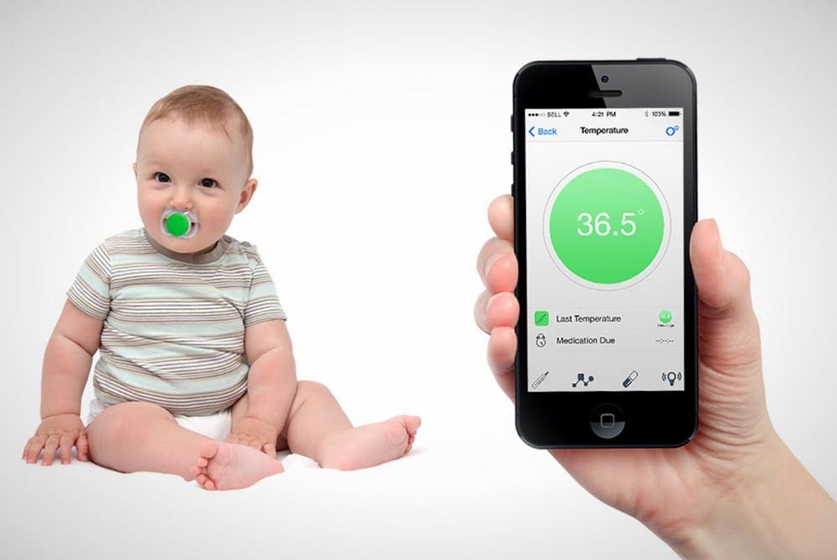 Genius: This Pacifier Connects to Your Phone to Tell Baby’s Temperature