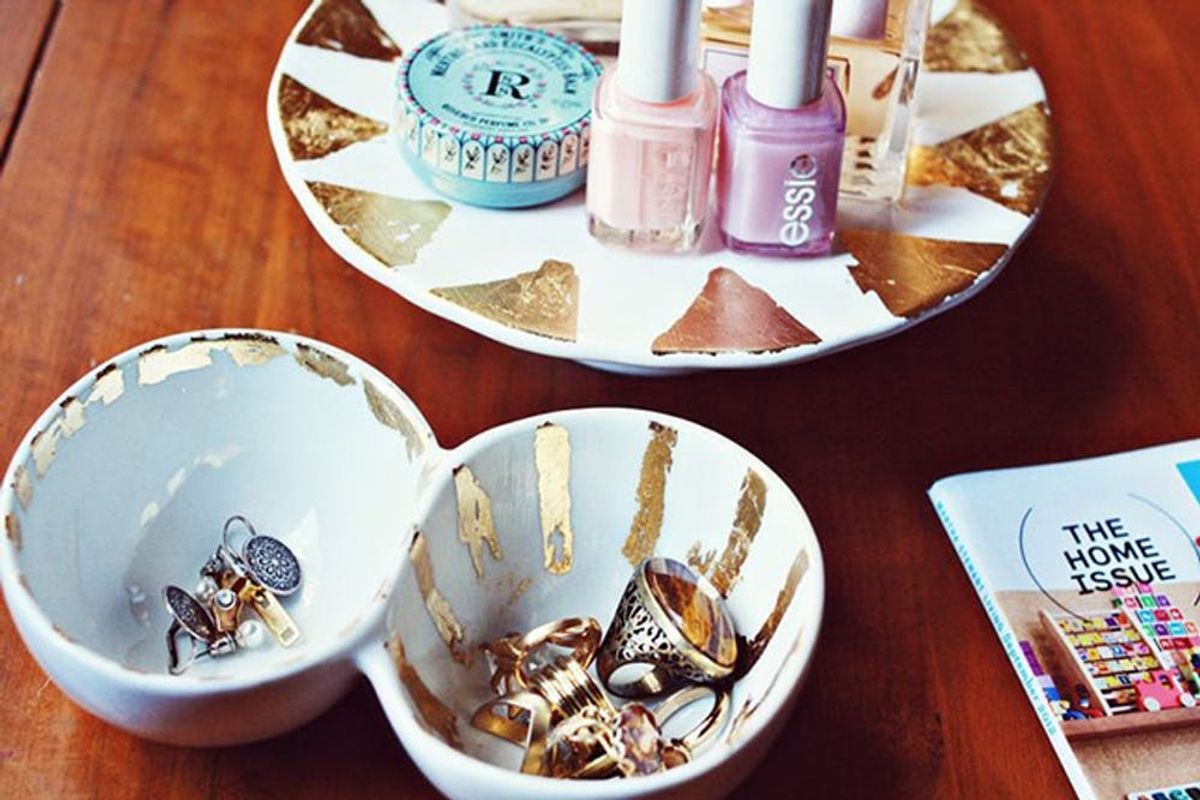 20 Gorgeous Gold Leaf Housewares to DIY This Weekend
