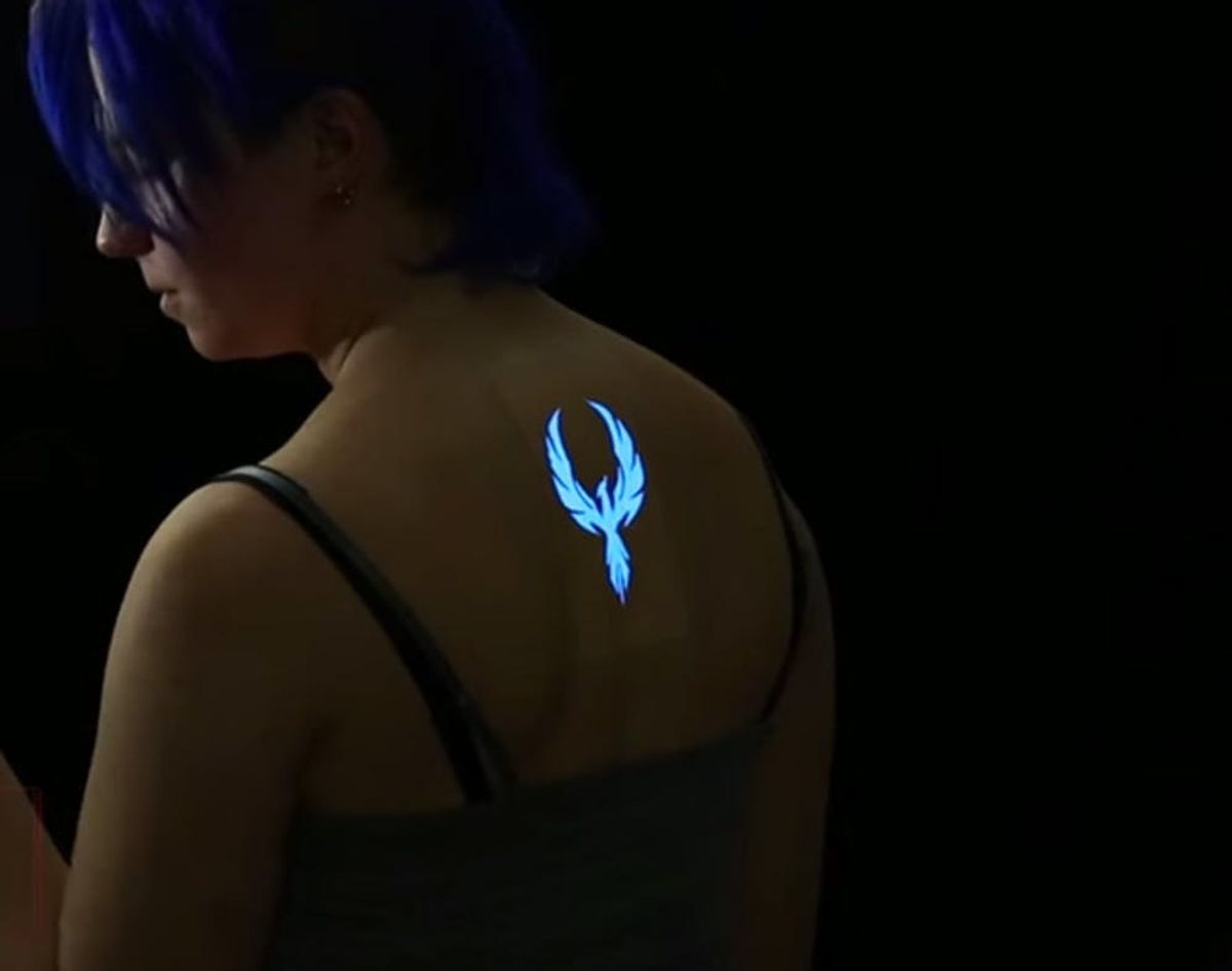 WTF: These Temporary Tattoos LIGHT UP On Your Skin!