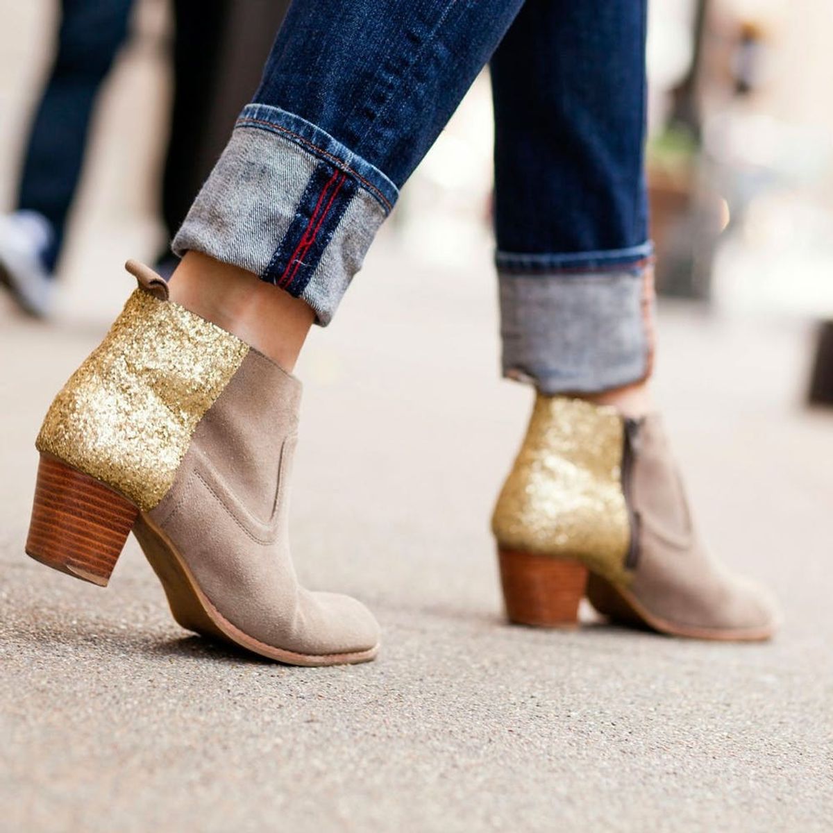 Get on This DIY Basic: Glitter Booties