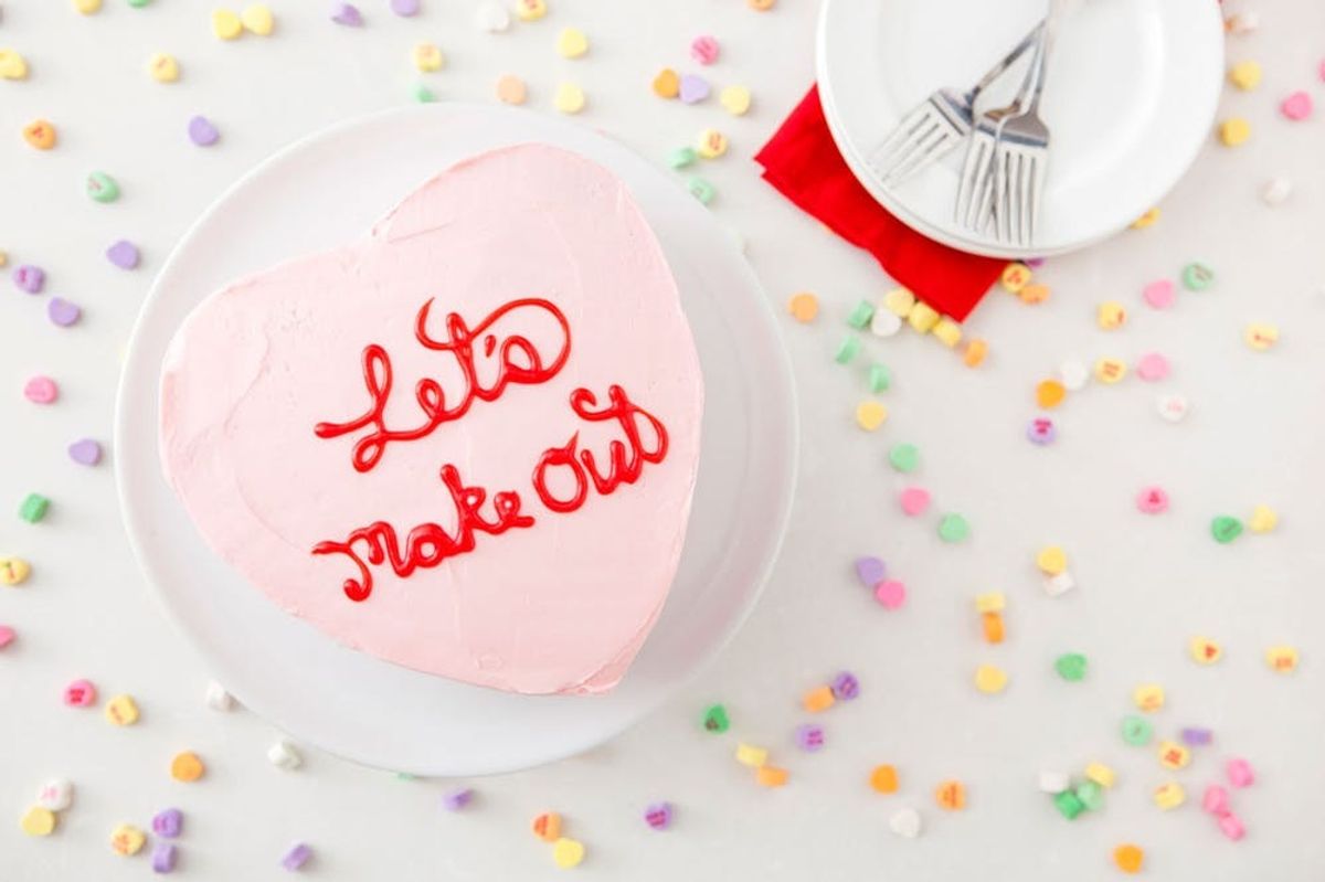 Let’s Make Out! Or Just Make Our Conversation Heart Cake ;)