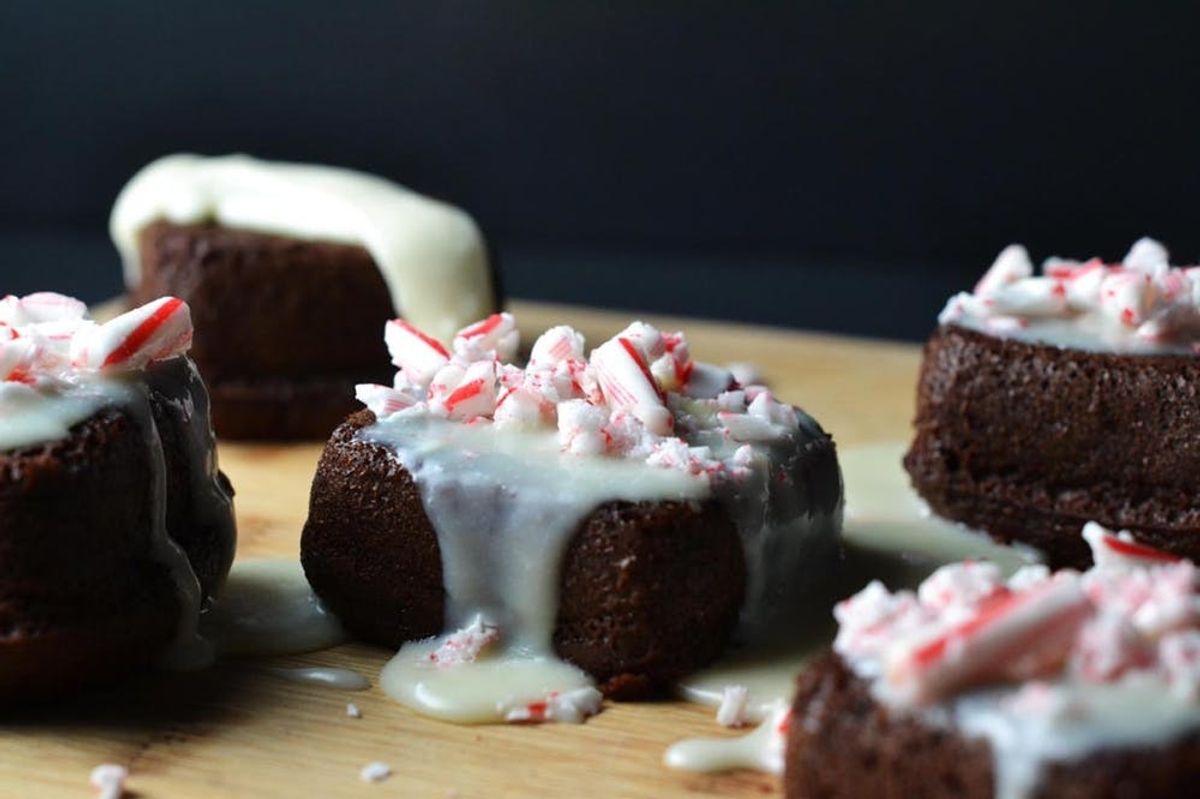 Make This Crushed Candy Cane Chocolate Cakes Recipe!
