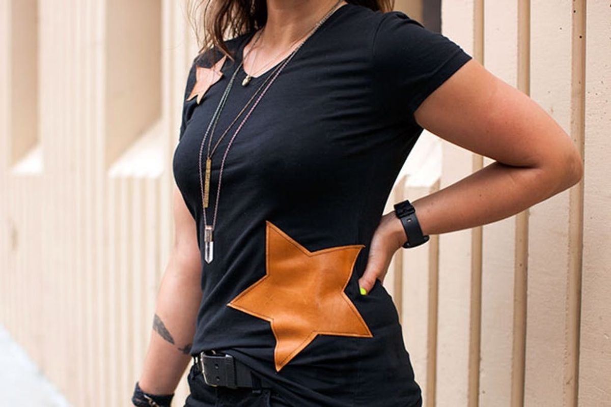 5-Star Project: A Bold Leather Embellished Tee