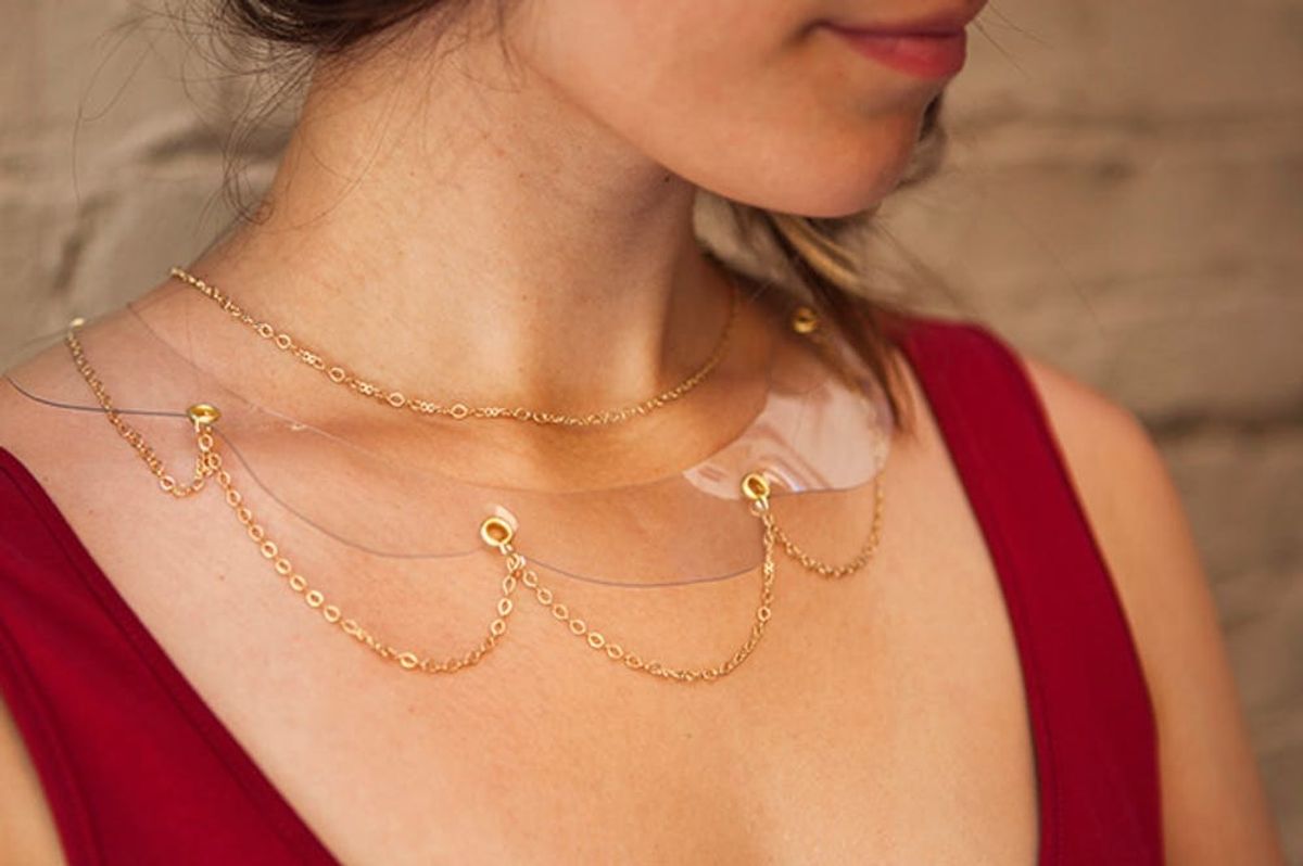 These DIY Clear Collar Necklaces Are Sheer Genius