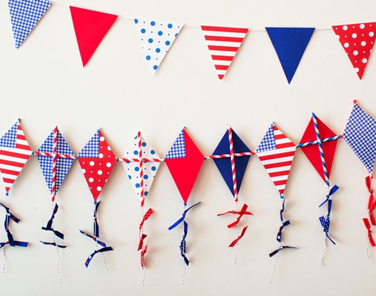 How to Make a Festive 4th of July Kite Garland