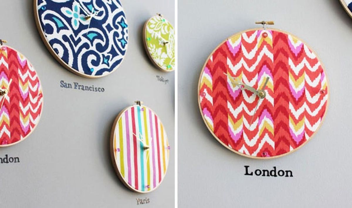 Hoop, There It Is! How to Turn an Embroidery Hoop into a Clock