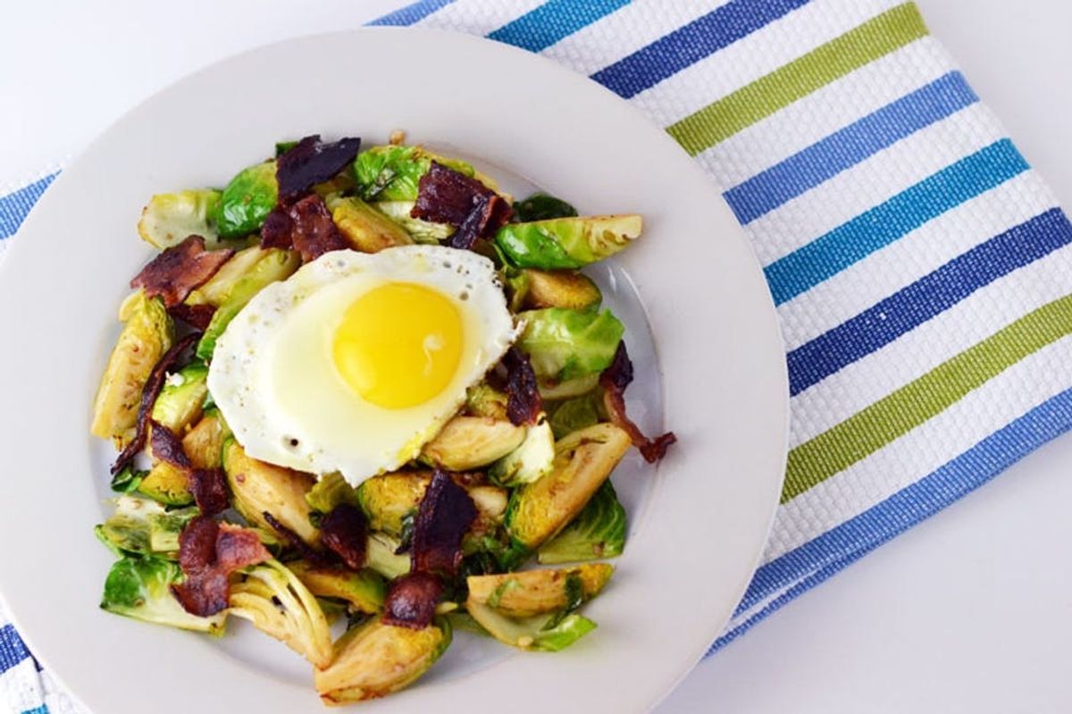 Put an Egg On It: Brussels Sprouts and Bacon Edition