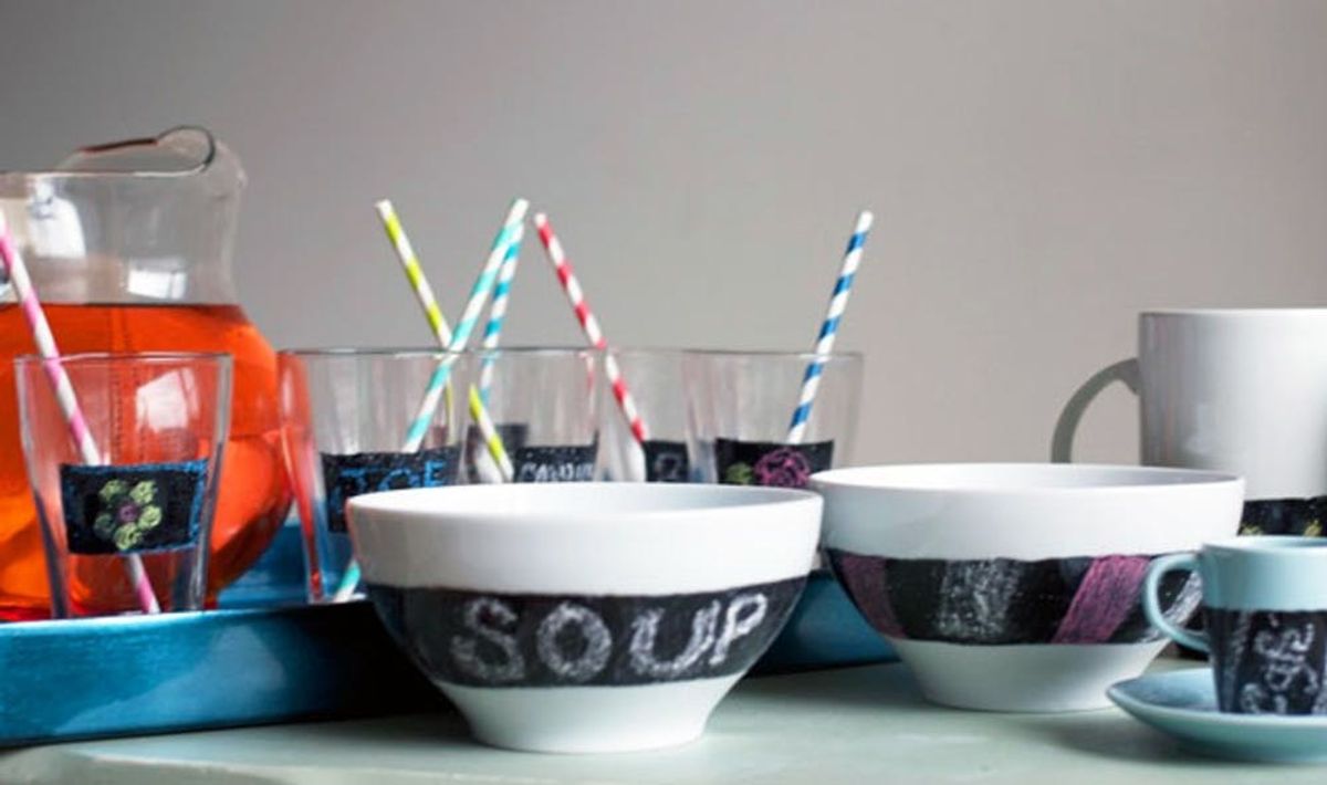 DIY Basics: Customize Your Dishes with Chalkboard Paint