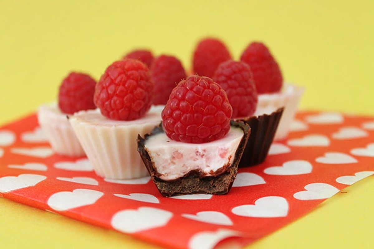 Sweets Swoon! Chocolate Raspberry Panna Cotta Cups