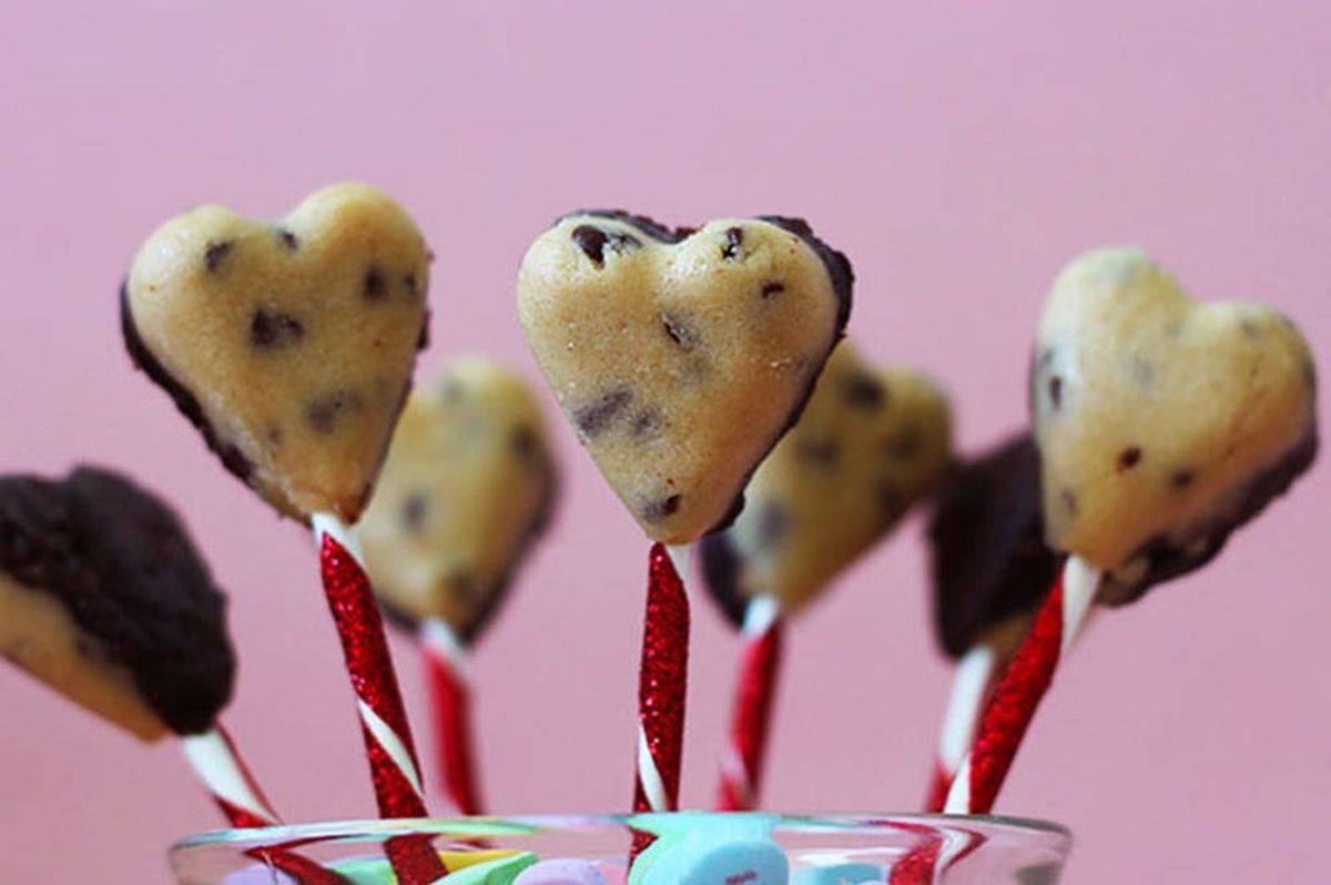 Last Minute Valentine’s Treat: Cookie Dough Brownie Pops