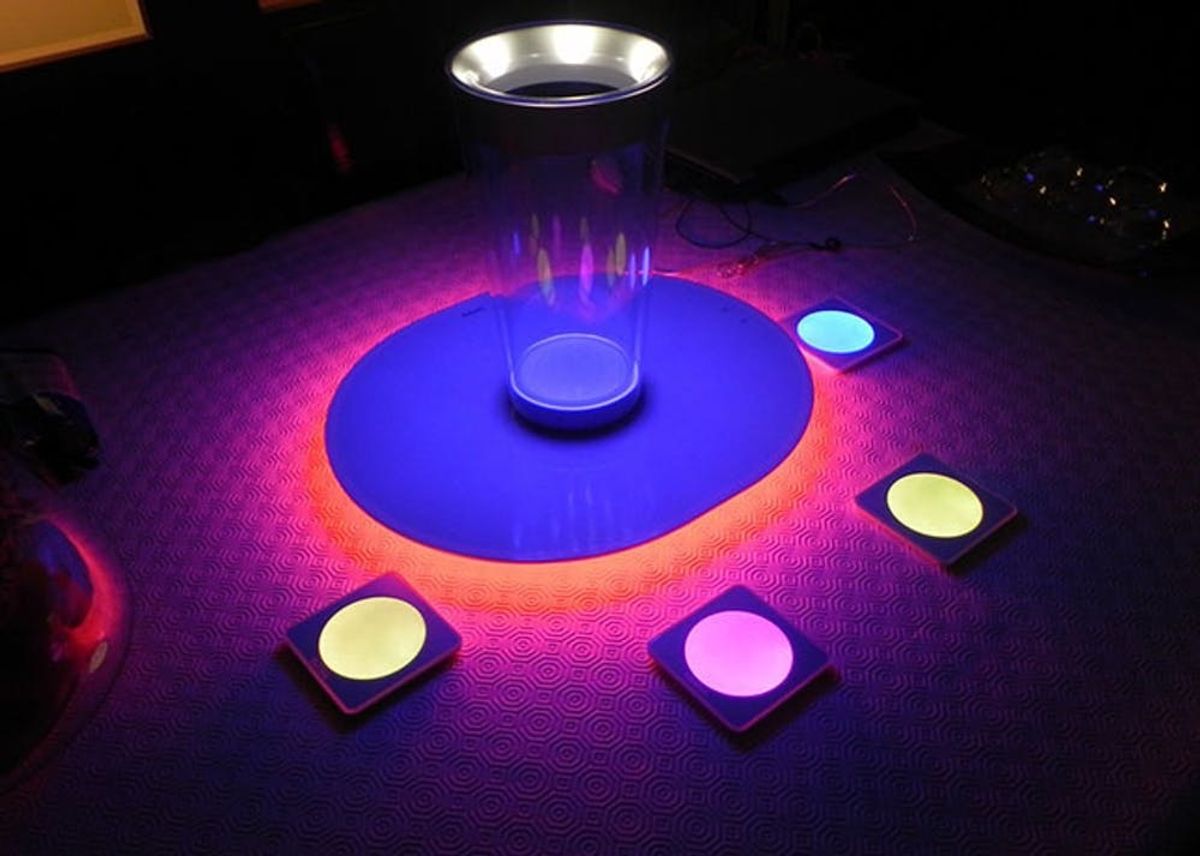 Light Up Your Drinks with These LED Coasters