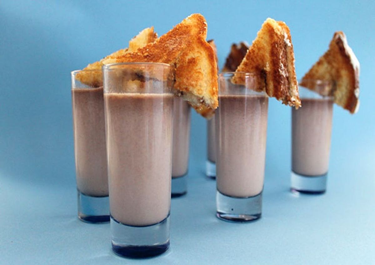 S’mores Lovers Rejoice! Nutella Hot Chocolate + Marshmallow Sandwiches