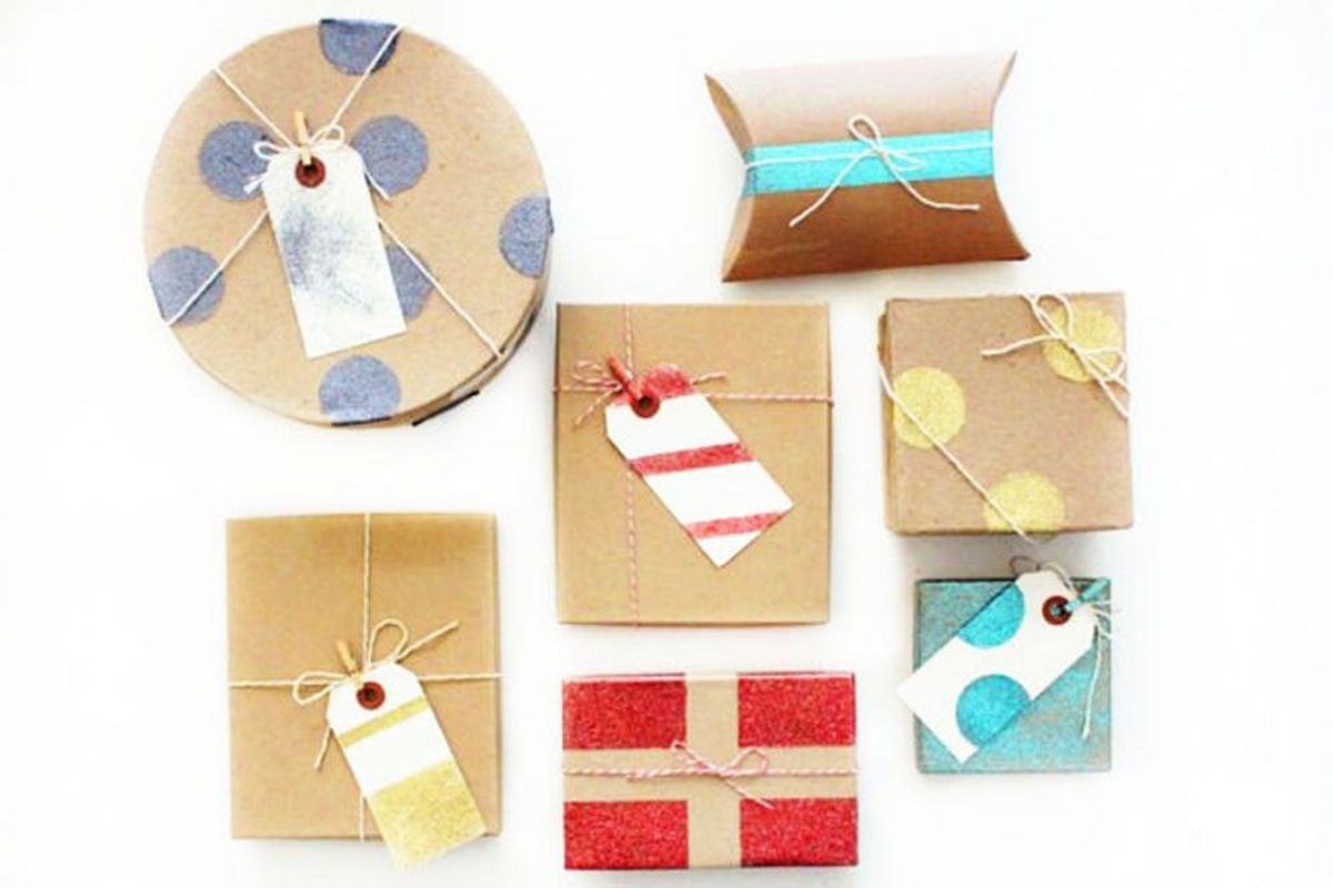 How to Wrap Gifts Using Nothing But Glitter