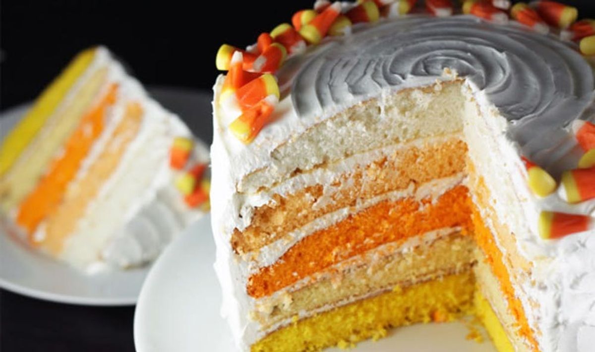 Spooky Sweets: Ombre Candy Corn Cake