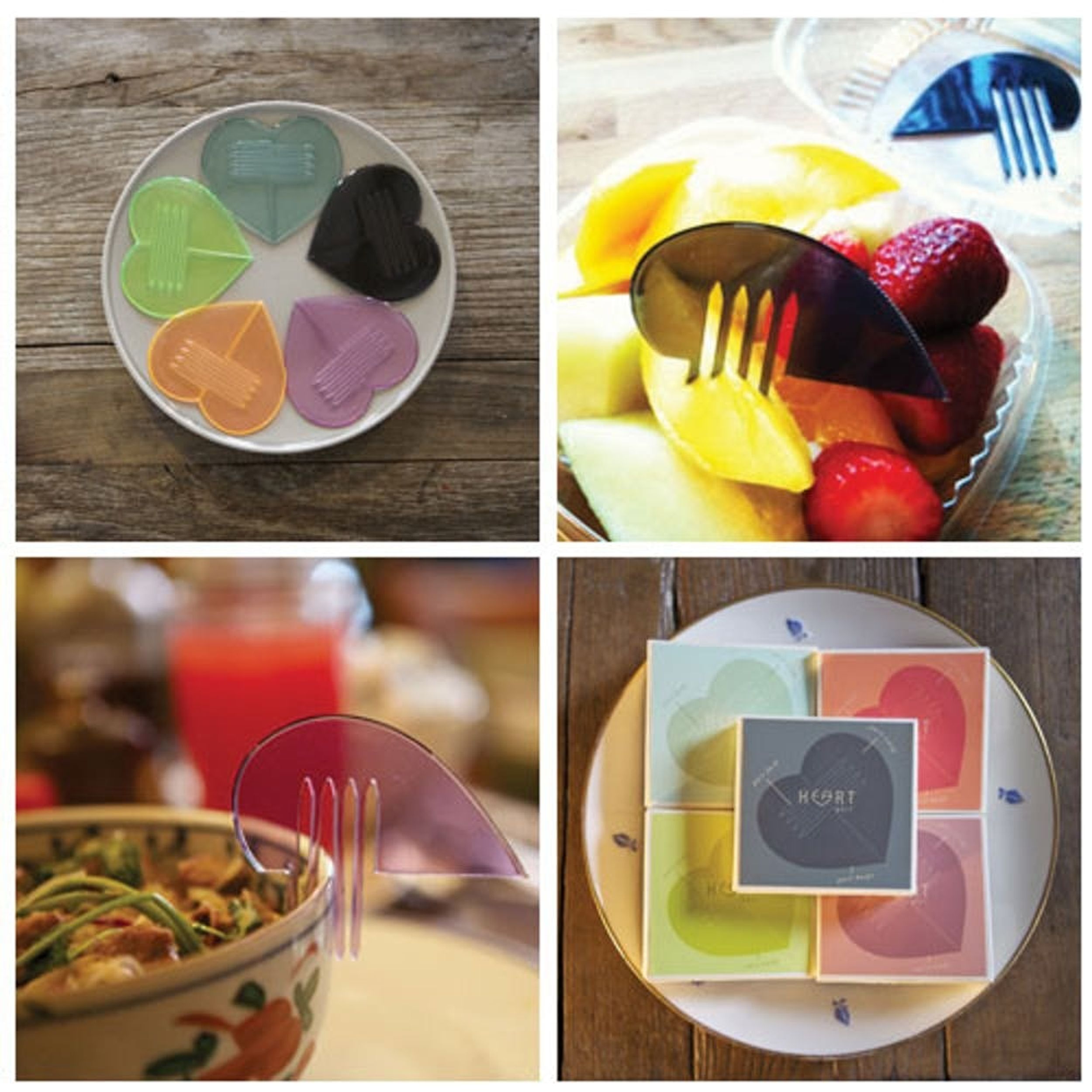 Sweet, Colorful, and Eco-Friendly Heart Part Utensils