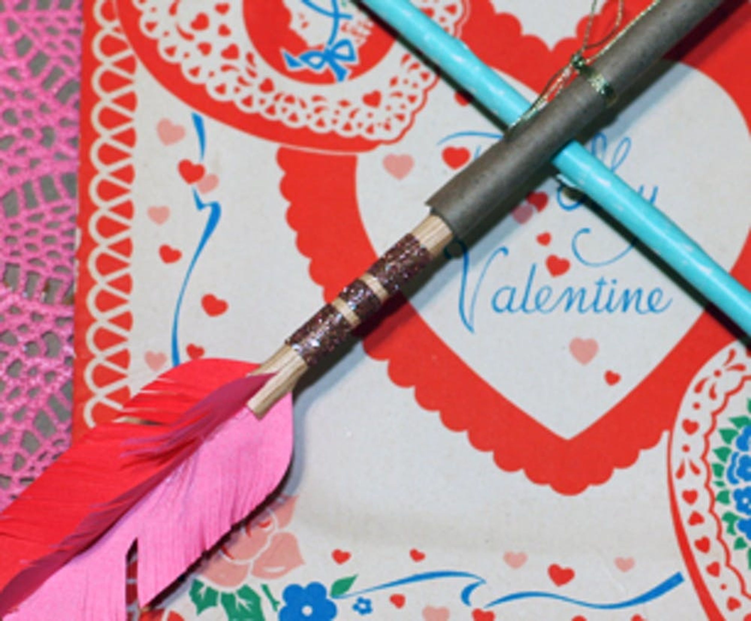Make Your Own Cupid’s Arrow Using Paper, Tape, and a Straw