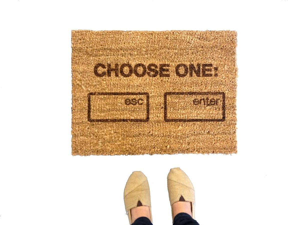 Show Your Humor With This Geeky Welcome Mat
