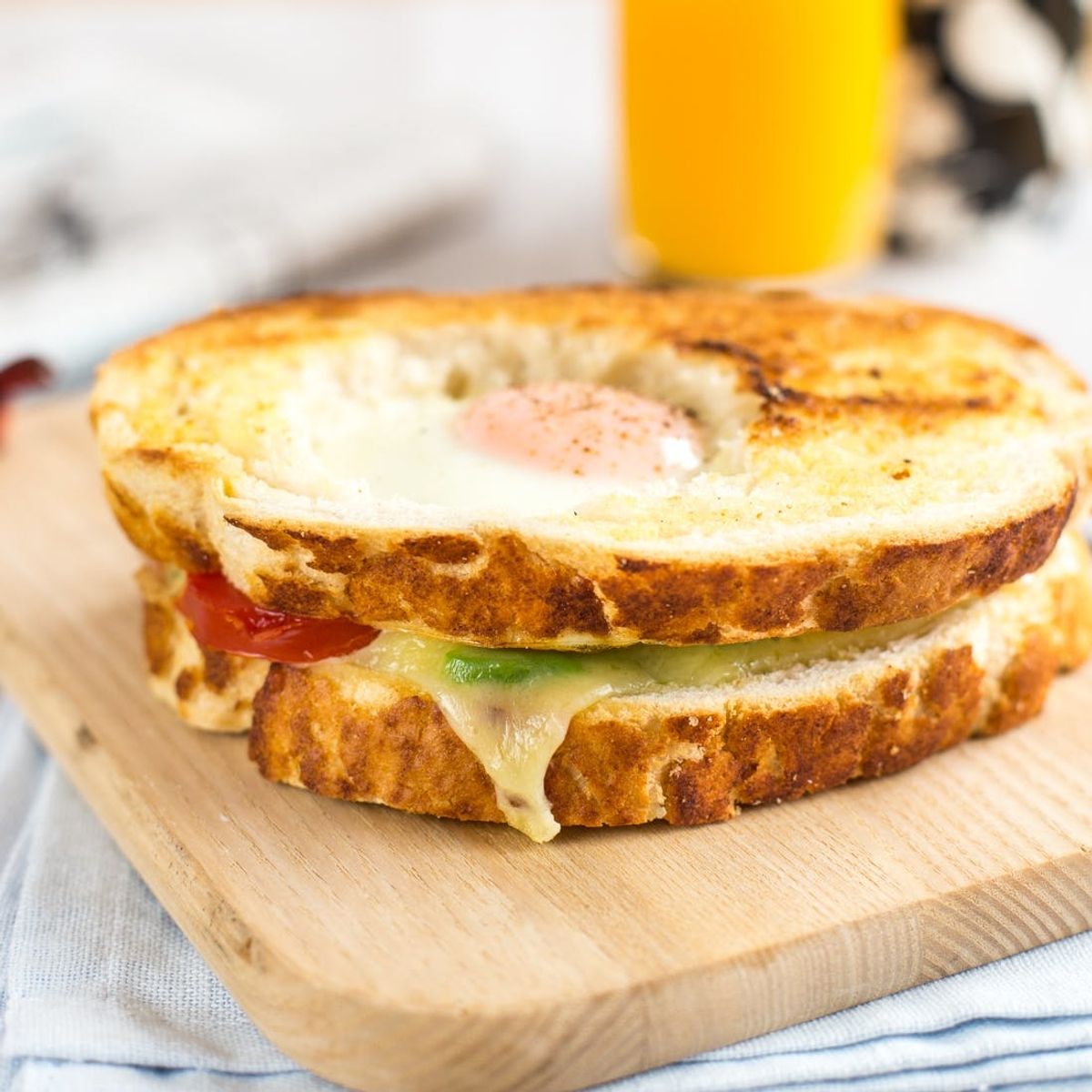 Spoil Your Mom With This Egg in a Hole Breakfast Sandwich Recipe